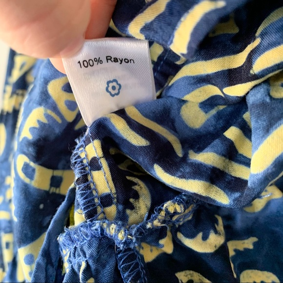 Blue Ginger Dress with Palm Tree Print - Picture 4 of 6